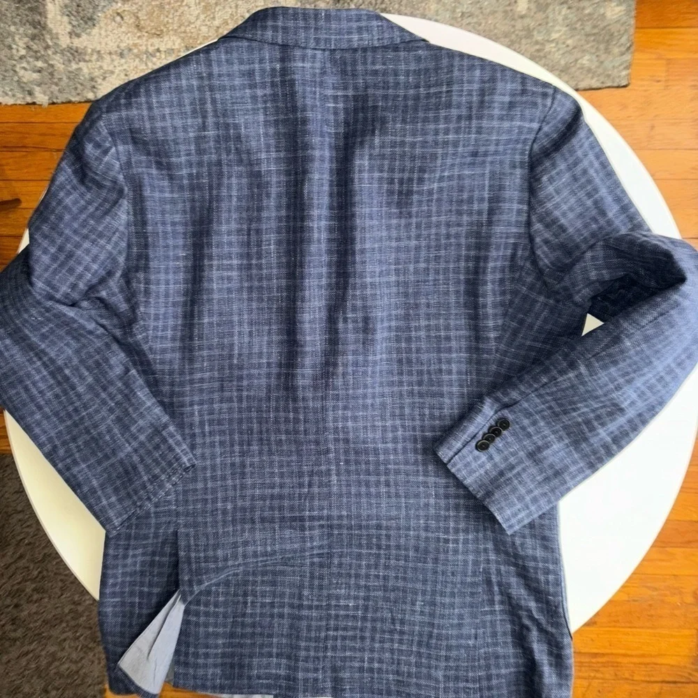 Rodd & Gunn Men’s Sport Fit Linen Blend Blazer Jacket Size XL Blue
